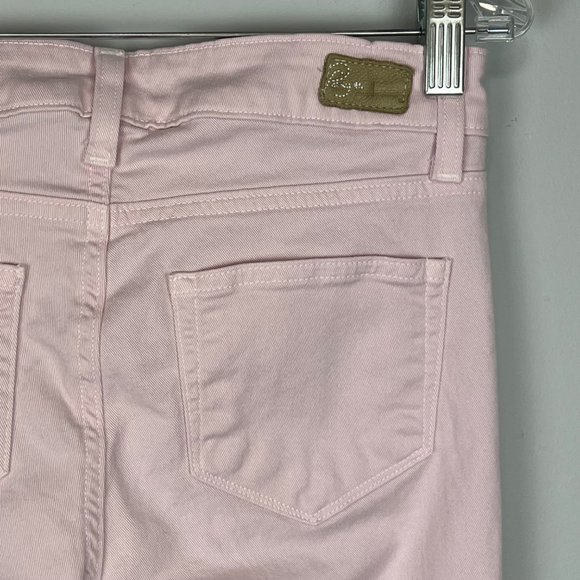 Paige Womens Peg Skinny Jeans Lavender Pink Stretch Premium Denim size 26 - Picture 6 of 10